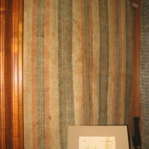 Ancient Hawaiian kapa (bark cloth) on display at Bishop Museum