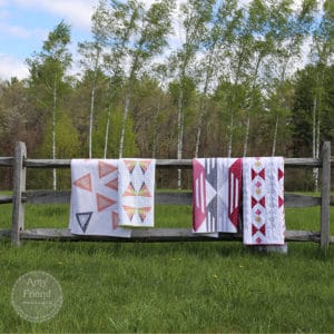 4 quilts realizzati con filati e tessuti collezione Improv by Alison Glass