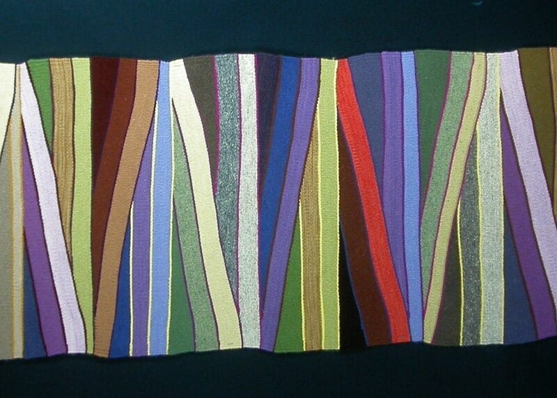 “Wavelength”, 2007, 26”x 70”, wool, Corporate collection, copyright Deborah Corsini