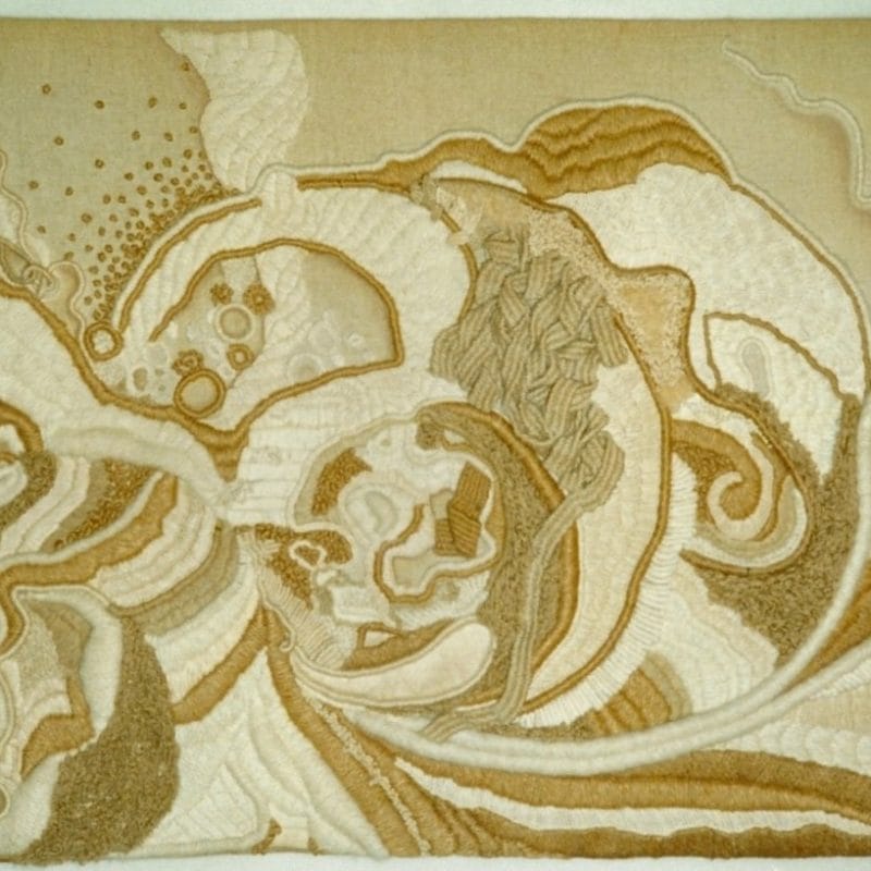 "Sonho Submerso", 1984, Embroidered tapestry (wool, cotton, linen, jute), 86x66 cm, private collection, copyright Alves Dias