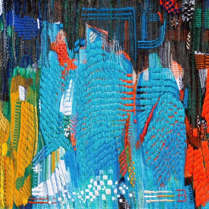 “Beyond the Reality”,Wool, artificial fibers, weaving, 105х142, 2019, copyright tetiana Vytiaglovska