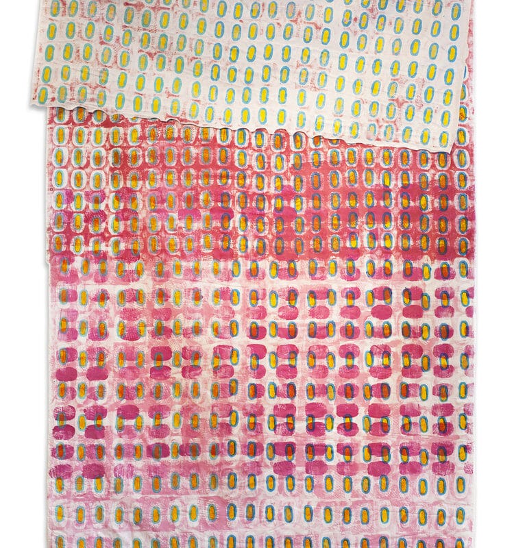 “Fence Patterned Chuppah #2”, 93” x 48" (unfolded), 2014 copyright Jeanne Williamson Ostroff