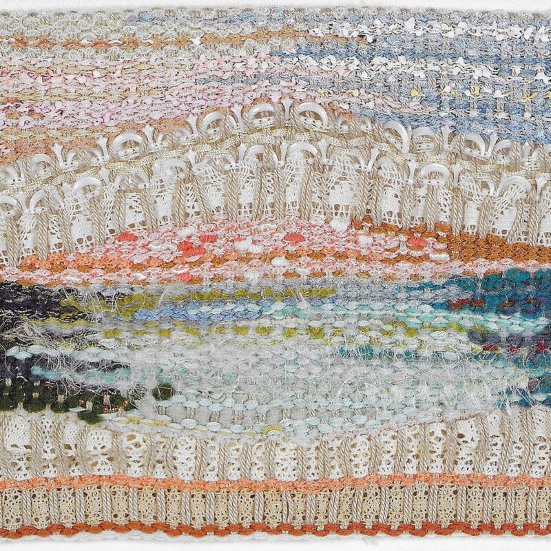 Venice Bridge, 2005, wool, silk, cotton, mechanical lace, 24 x 39 cm