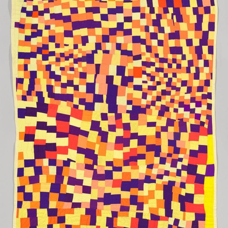 Rosie Lee Tompkins (1936-2006), Three Sixes, 1986. Quilted polyester double-knit, wool jersey and cotton, 89 3/4 × 71 1/2 in. (228 × 181.6 cm). Whitney Museum of American Art, New York; purchase with funds from the Contemporary Painting and Sculpture Committee 2003.70. © Estate of Rosie Lee Tompkins