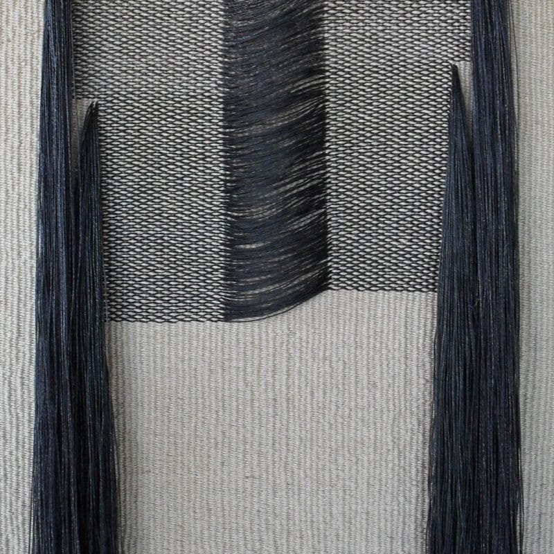 “Medioevo-detail”, 2011, weaving, hemp and linen, 200 x 50 cm, ph cr. Patricia Novoa, copyright Carolina Yrarrázaval