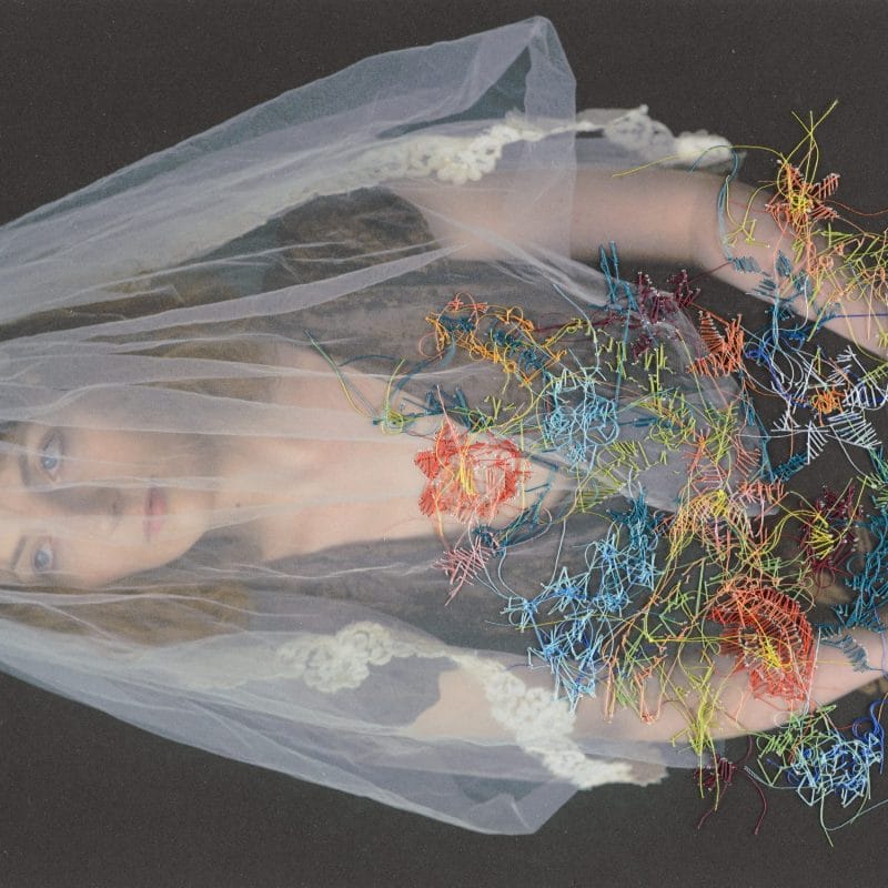 Veil and Bouquet Archival pigment print,  thread 17x22”. Copyright Melissa Zexter