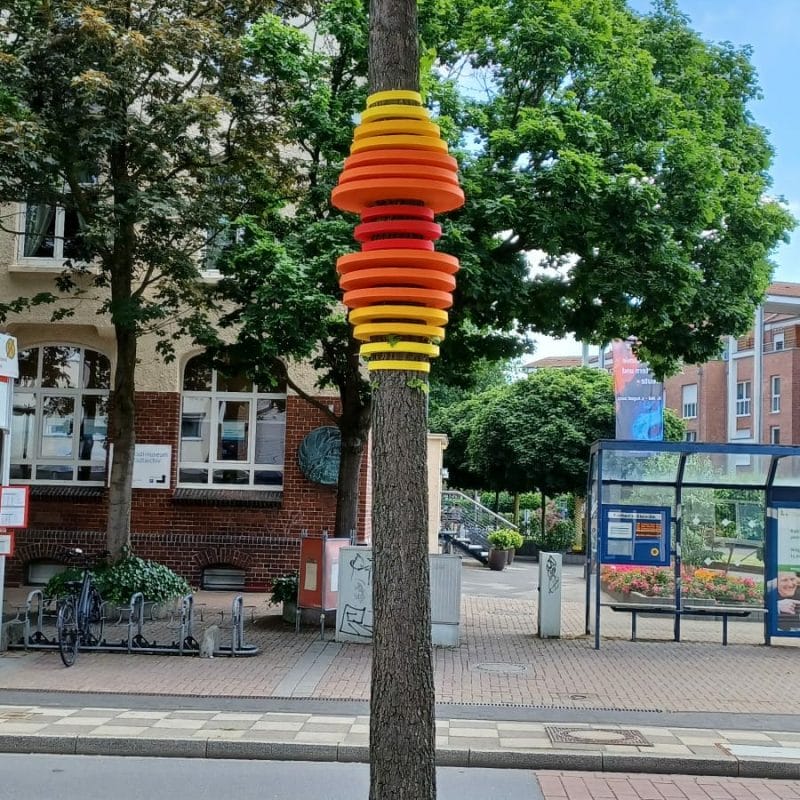 Textile tree sculptures