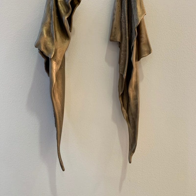 Shards 2020 lost wax bronze cast of velvet dipped in wax private collection