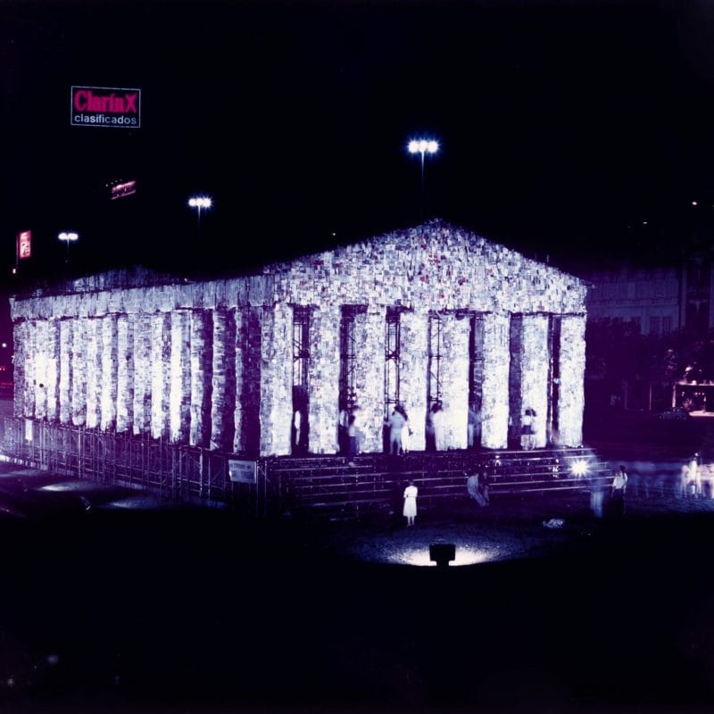 The Parthenon of Books, 1983 Vintage color photography. Dyptich 19.6 × 22 in. 50 × 60 cm