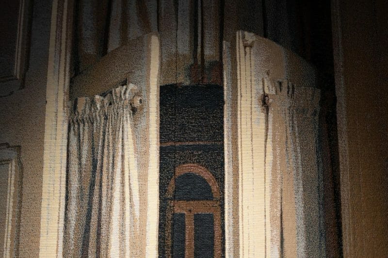 MONIKA ŽALTĖ The Room, from the series Best of Luck
Digital Jacquard weaving, cotton 250 x 140 cm