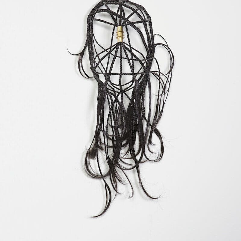 Hoda Tawakol Silent Voices in a Palm Grove, Dortmunder Kunstverein, 2023 Hair #4 (2011), detail view Photo: Edward Greiner  Courtesy: the artist, Gallery Isabelle van den Eynde