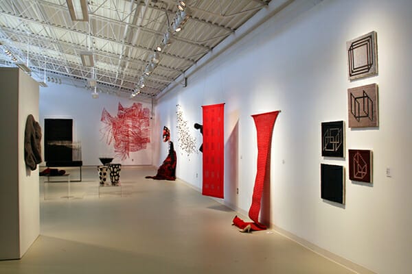 Installation shots from the 2014 exhibition, The Red and The Black